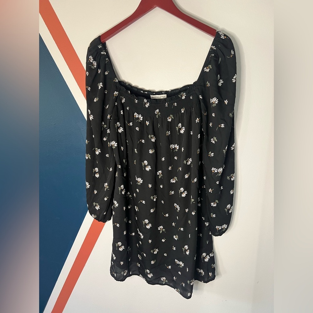 Abercrombie & Fitch Black Floral Mini Dress